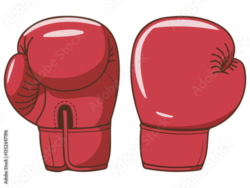 Boxing Gloves Vector Design on White Background