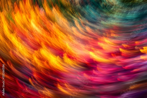 A Stunning Wave of Holi Colors Flowing in a Liquid Form photo