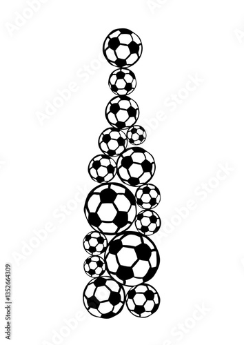 ballon football forme bouteille logo club