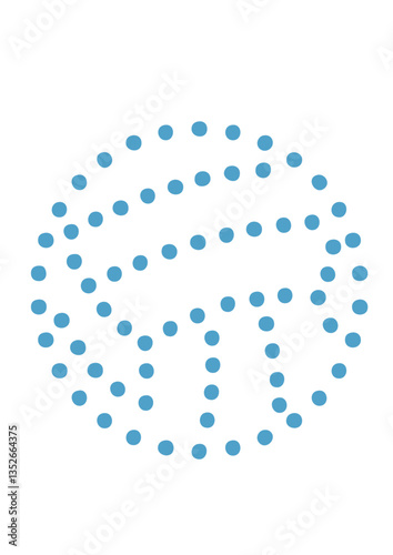 ballon volleyball pointille logo club