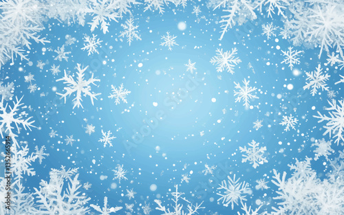 traced vector abstract background of winter and snow concept