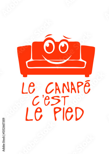 le canape c est le pied citation smiley humour