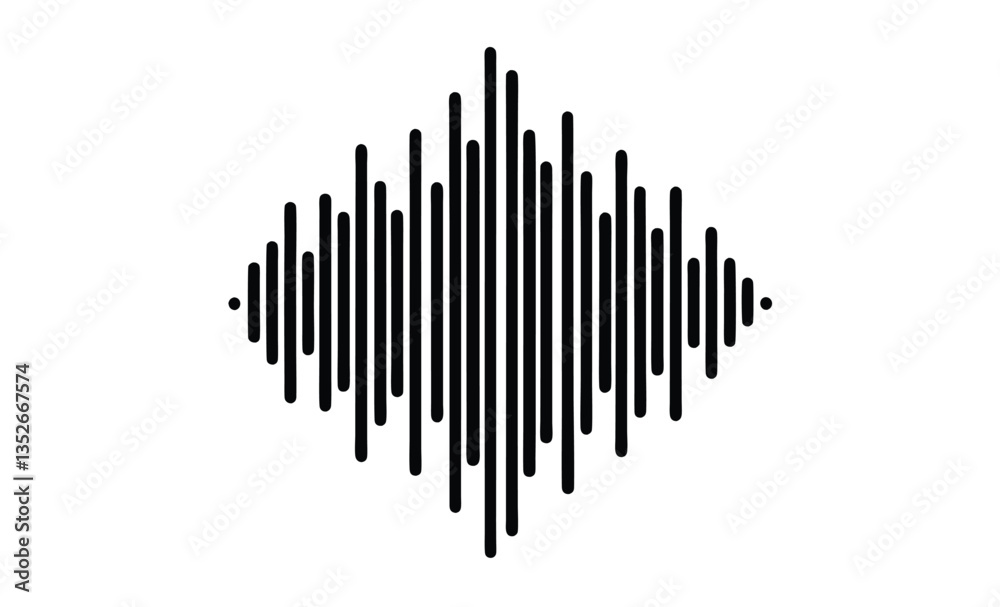 Sound wave silhouette vector with sharp peaks Sound wave silhouette vector with sharp peaks