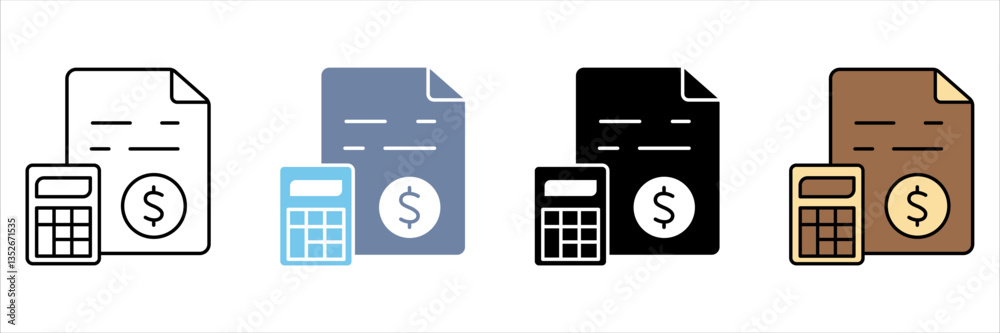 Fototapeta premium budgeting concept line icon. Simple element illustration.