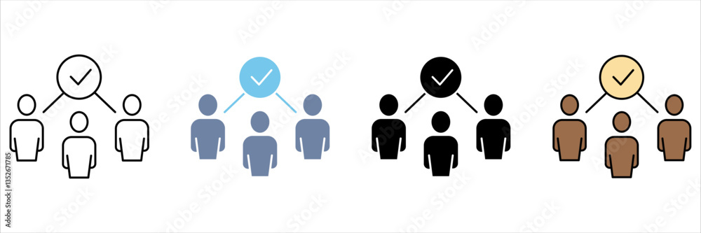 attendees concept line icon. Simple element illustration. attendees concept line icon. Simple element illustration.