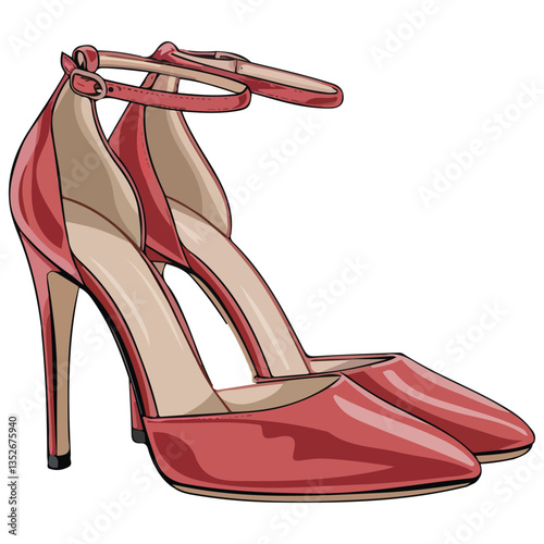 Cartoon High Heel Shoes Icon for Dance