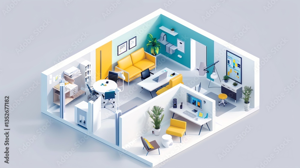 Remote Working Zone with Laptop and Monitor Remote Working Zone with Laptop and Monitor