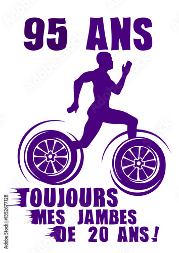 95 ans jambes course sprinter athlete 20 anniversaire