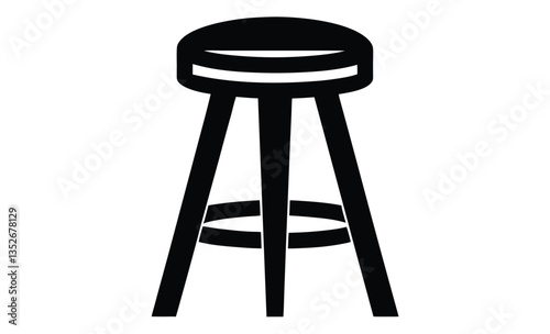 Bar stool silhouette vector icon design