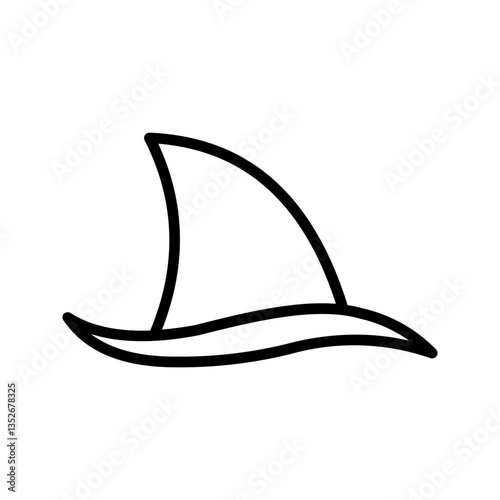 Shark fin vector icon color editable