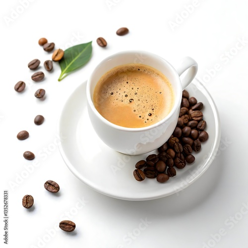 coffee on white background. remove background just one click