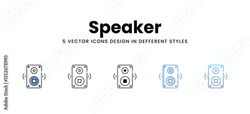 Speaker vector icons set stock illustration