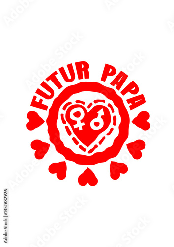 papa futur love coeur symbole fille garcon