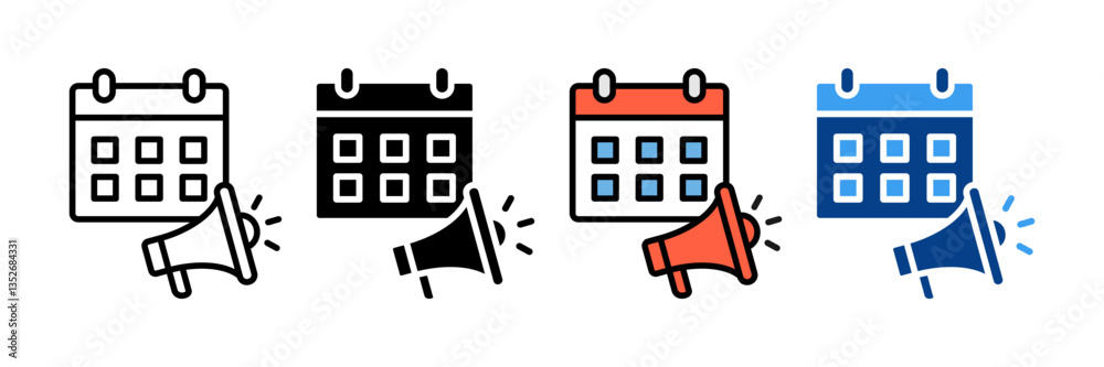 Event Marketing Icon Set Multiple Style Collection Event Marketing Icon Set Multiple Style Collection