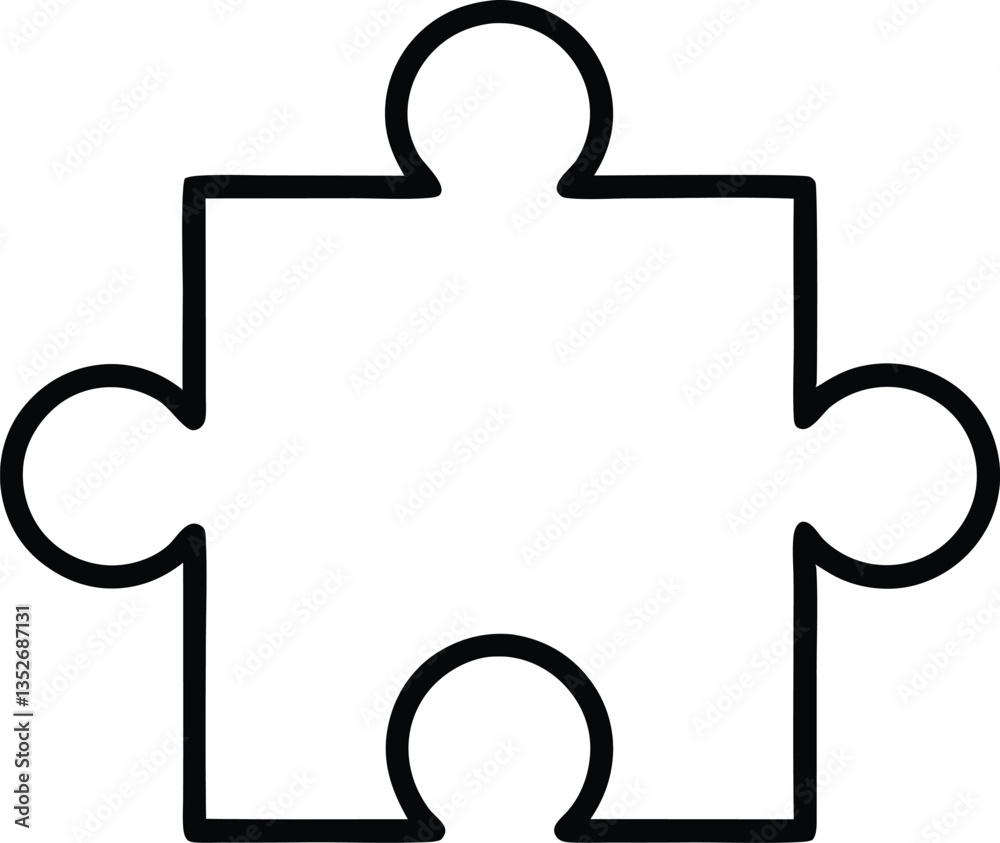 puzzle piece line art puzzle piece line art
