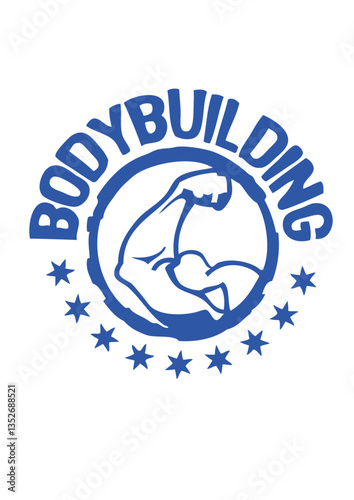 logo musculation bodybuilding etoile muscu biceps bras club