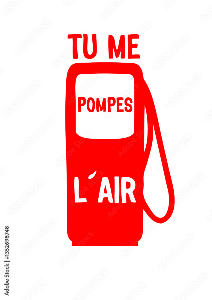 Fototapeta premium tu me pompes l'air doigt pointe expression citation humour