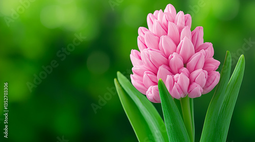 A Stunning High-Resolution Close-Up of a Delicate Pink Flower Surrounded by Lush Green Leaves, Capturing the Essence of Spring’s Beauty and Renewal