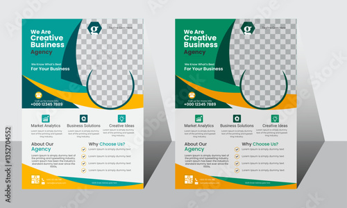 Corporate business flyer design, cover morden layout, new digital marketing flyer set, a4 formet for business proposal, promotion, publication, advertise, trendy style poster design