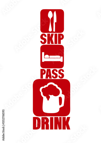 skip pass drink alcool biere humour boire boisson chope