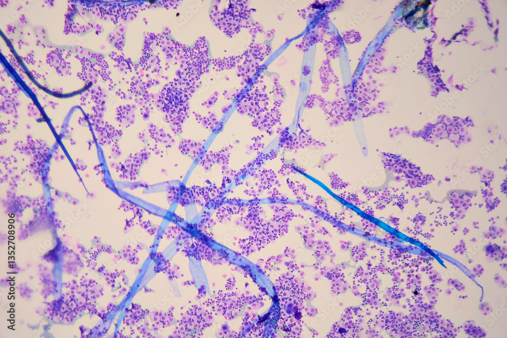 Medical themes: Pleural effusion showing chylothorax caused by B-cell lymphoma