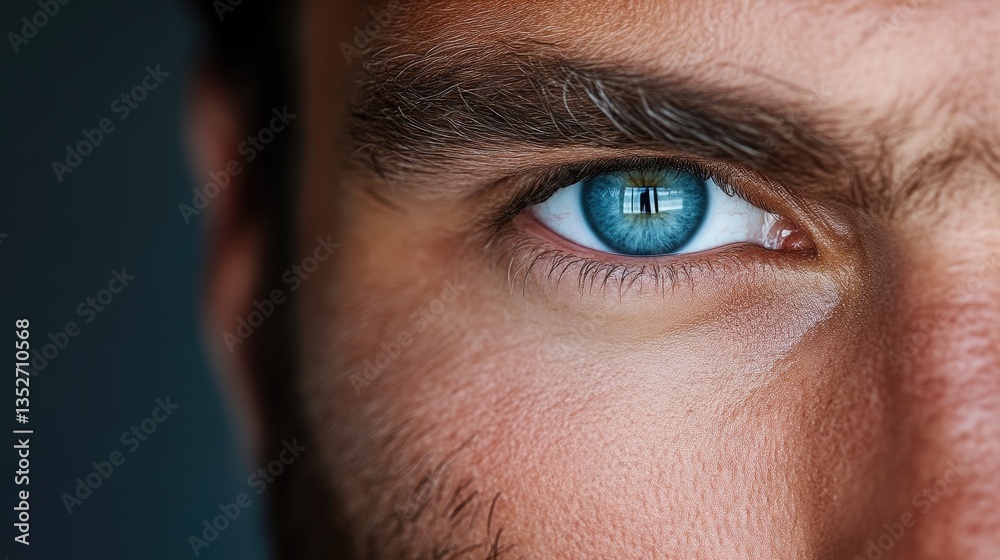 Close-up of a man's intense blue eyes Close-up of a man's intense blue eyes