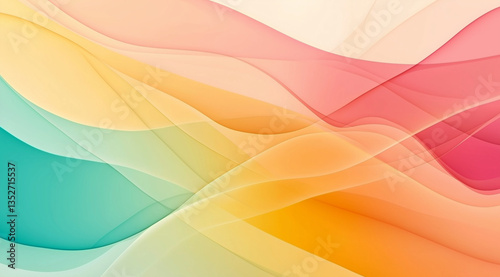 pleasant and attractive background with an abstract pattern similar to waves in blue and yellow tones