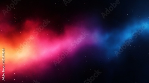 Wallpaper Mural Abstract Cosmic Nebula Background Vibrant Red Pink and Blue Hues with Sparkling Stars Torontodigital.ca