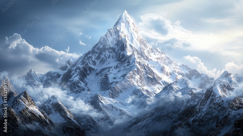 Obraz premium a snow-capped mountain 
