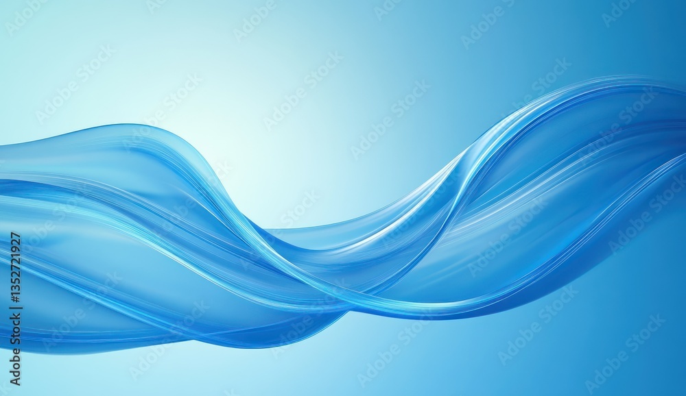 Abstract Blue Wave Flow Design. Abstract Blue Wave Flow Design.