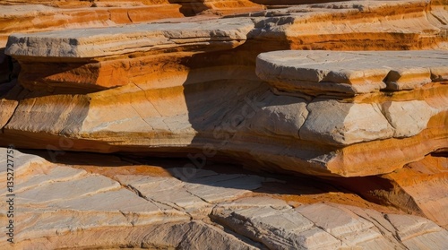 Sandstone texture, multilayered sandstone, sediment layers, sandstone