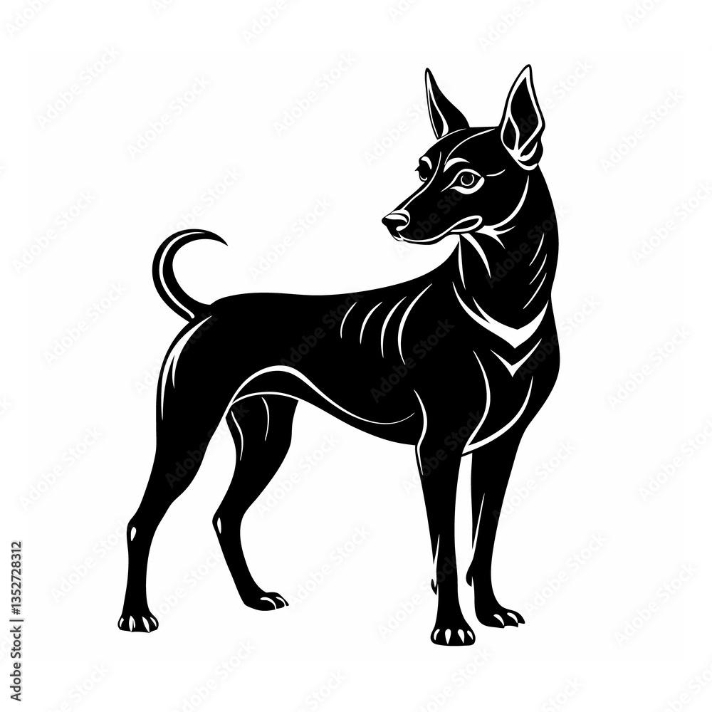 Dog Stand Up Silhouette Vector – Strong and Alert Canine Illustration, Standing Dog Silhouette – Black Vector Art, Alert Dog Icon – Guard Canine Illustration, Dog Outline Vector – Pet Silhouette Dog Stand Up Silhouette Vector – Strong and Alert Canine Illustration, Standing Dog Silhouette – Black Vector Art, Alert Dog Icon – Guard Canine Illustration, Dog Outline Vector – Pet Silhouette