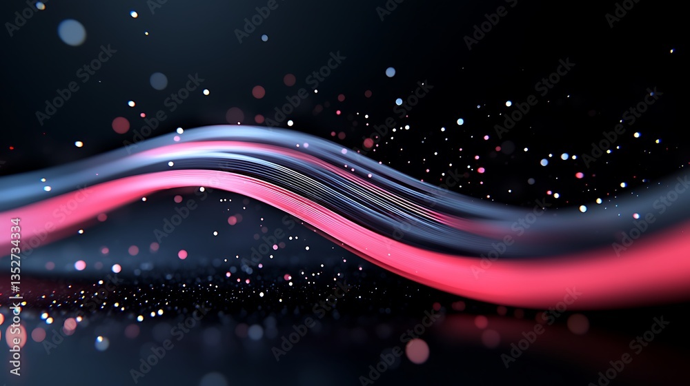 Obraz premium Abstract Light Streaks and Stars in Motion