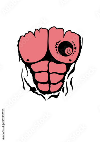 billard corps muscle dechire bodybuilding tatouage torse