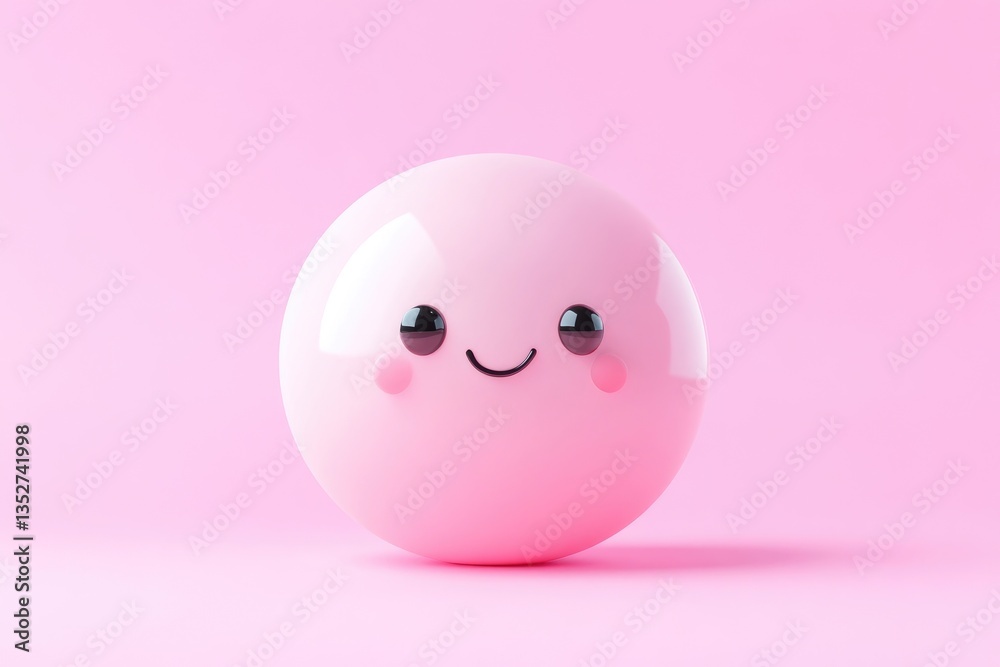 Fototapeta premium Cheerful pink ball