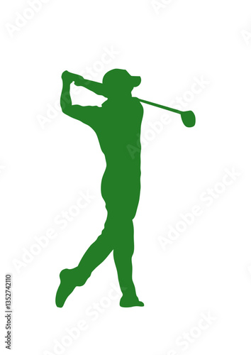golf swing golfeur silhouette drive sport