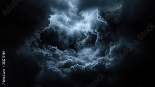 Dark, ominous clouds gather overhead photo