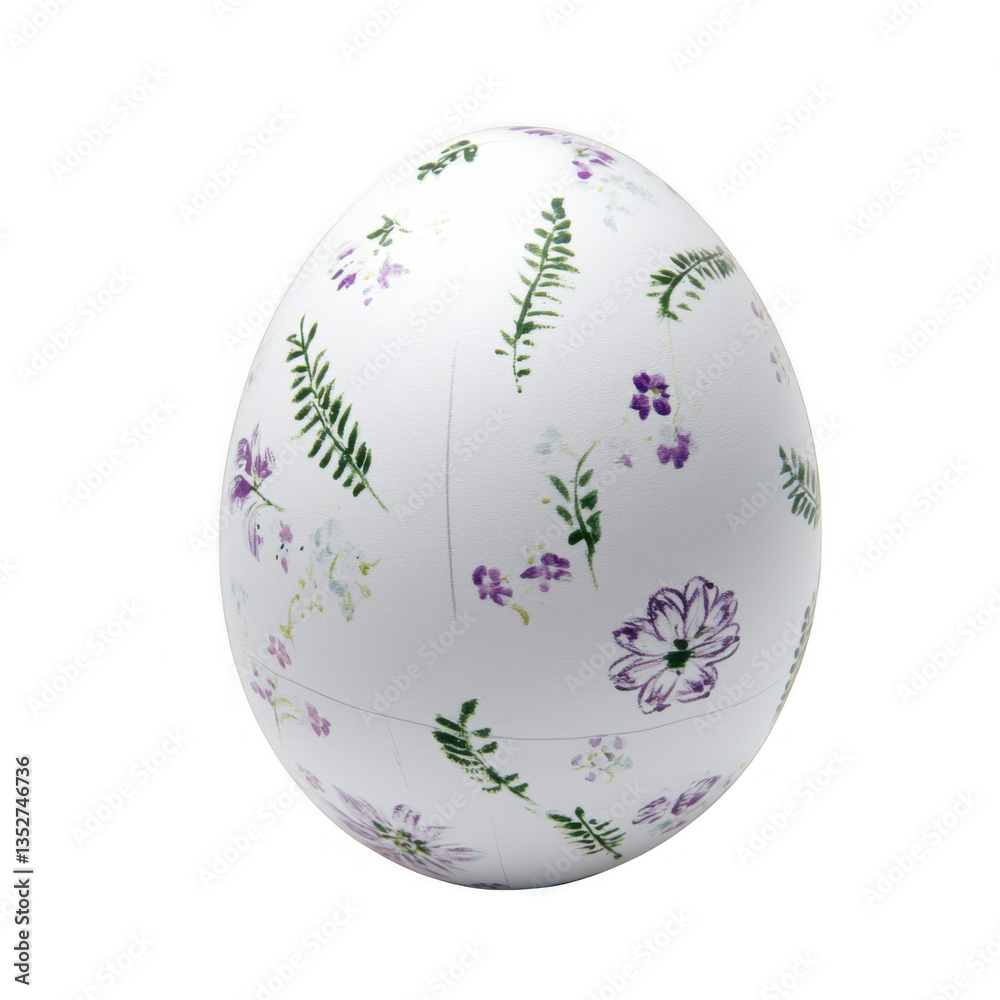 Decorative egg with floral patterns featuring a transparent background for creative uses in various projects Decorative egg with floral patterns featuring a transparent background for creative uses in various projects