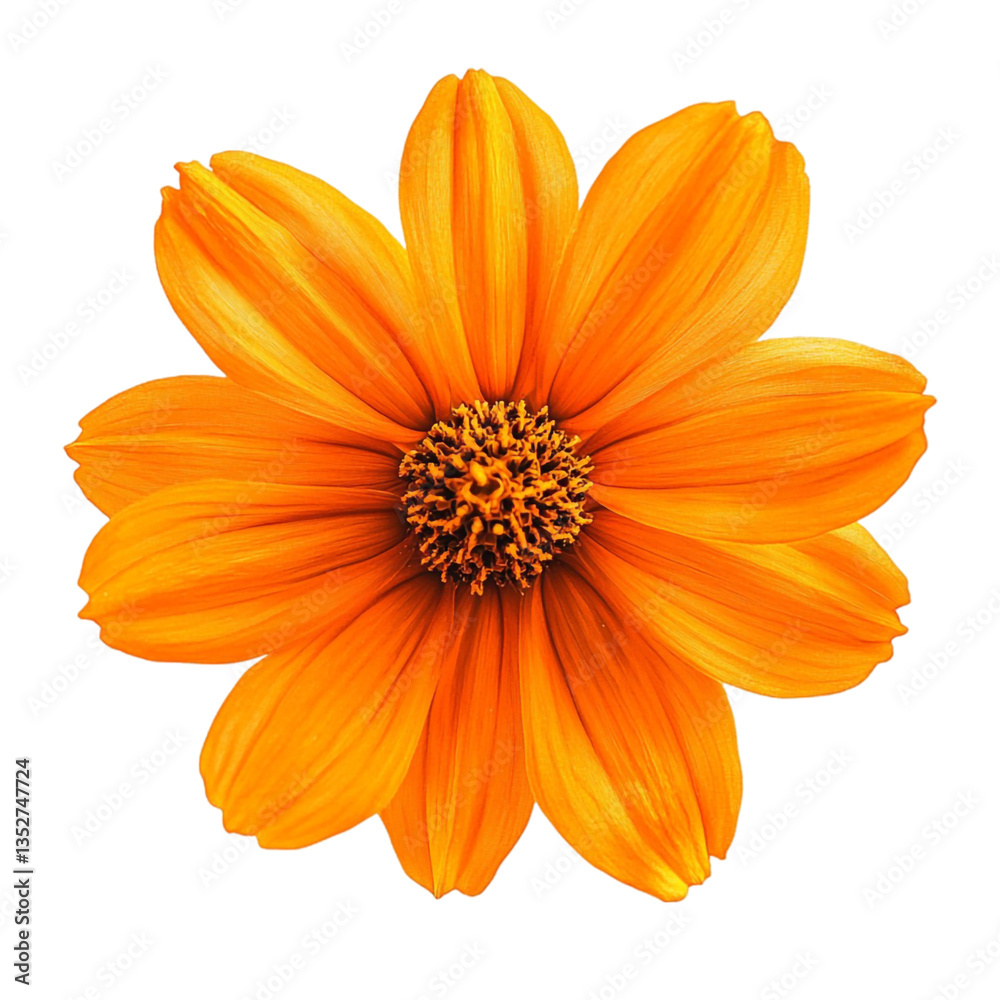 Obraz premium Vibrant Orange Flower Bright Petals Sunny Delightful Bloom
