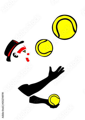 jongleur balle tennis