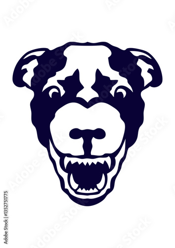 chien mechant dent feroce gueule ouverte