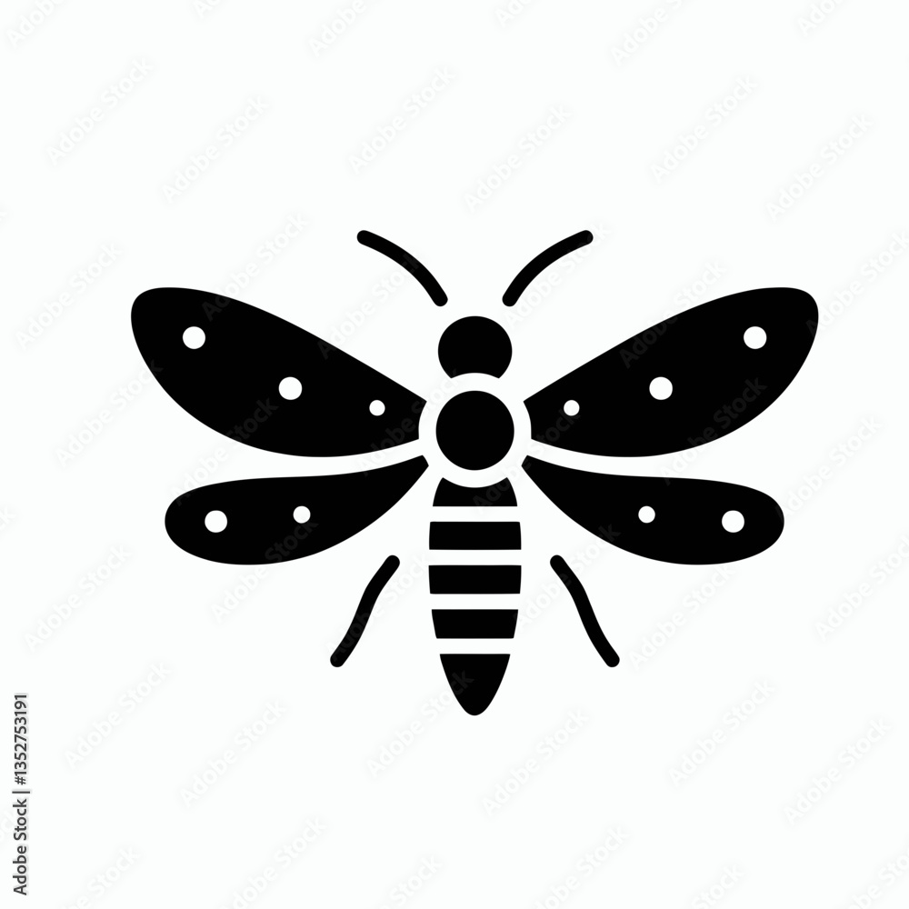 very simple flat and minimalist Firefly Glow silhouette in black on a white background very simple flat and minimalist Firefly Glow silhouette in black on a white background