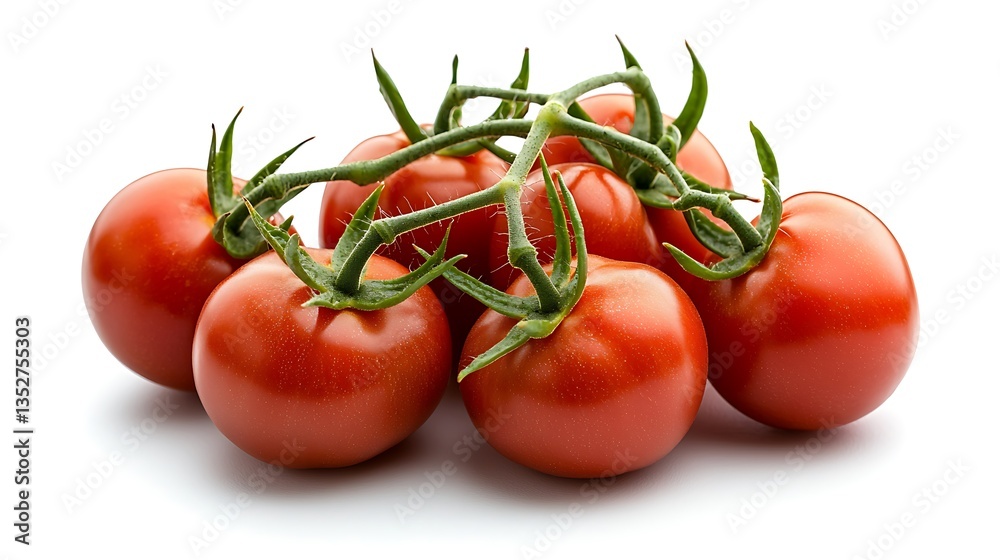 Pile of Fresh Red Tomatoes on White Background Pile of Fresh Red Tomatoes on White Background