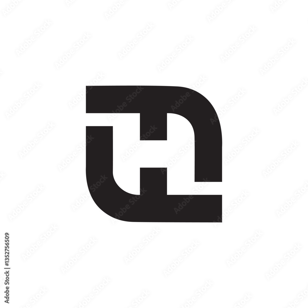 Letter H Negative Space Abstract Stylish Flat Logo Design Modern Branding Letter H Negative Space Abstract Stylish Flat Logo Design Modern Branding