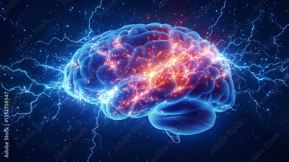 Powerful Brain Energy Abstract Neural Network with Electrical Charges Powerful Brain Energy Abstract Neural Network with Electrical Charges