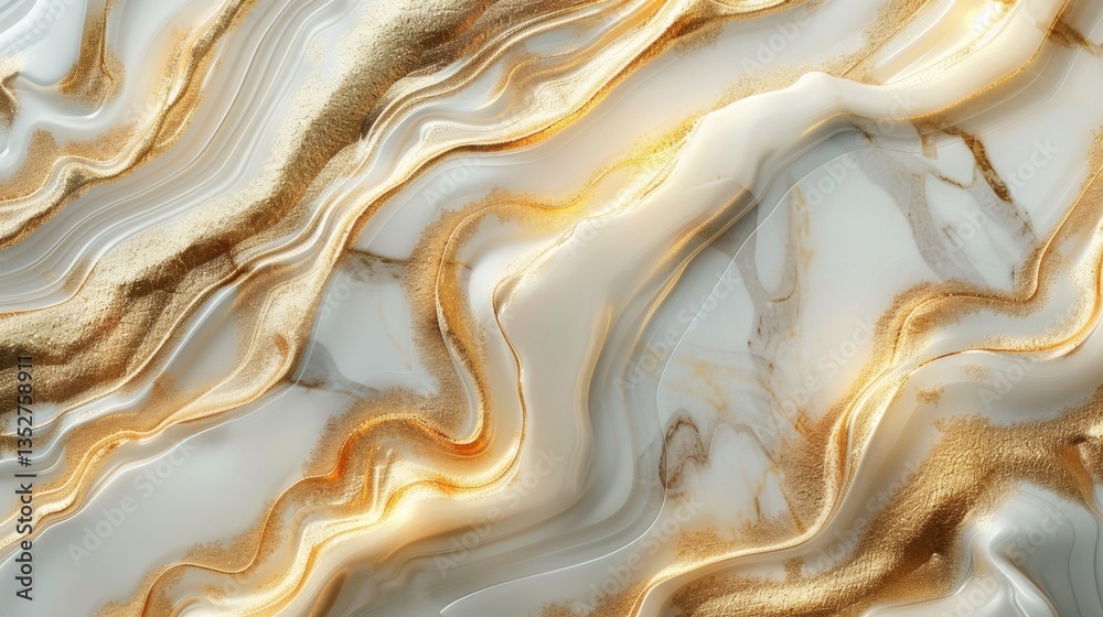 Obraz premium Luxurious abstract background showcasing smooth gold and marble textures for elegant design inspiration