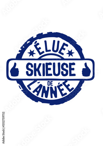 skieuse elue annee meilleure tampon
