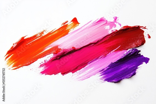 Wallpaper Mural Colorful lipstick swatches on white background (2) Torontodigital.ca