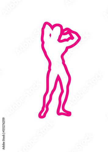Bodybuilding corps trace dessin musculation fitness body muscu