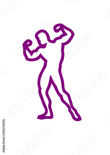 Bodybuilding corps trace dessin musculation fitness body muscu